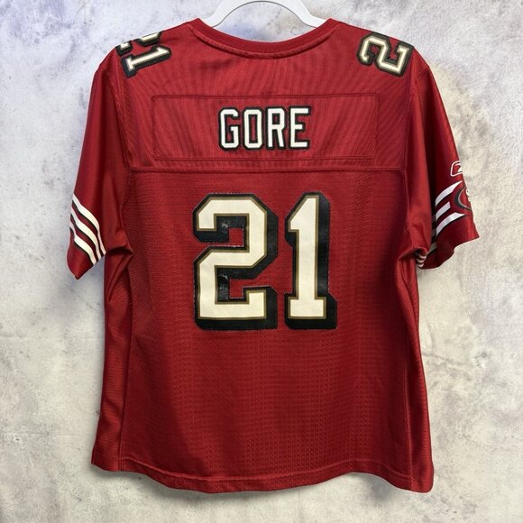 Frank Gore San Francisco 49ers Womens Reebok Jersey Red Size XL 22x25.5 - Picture 1 of 13